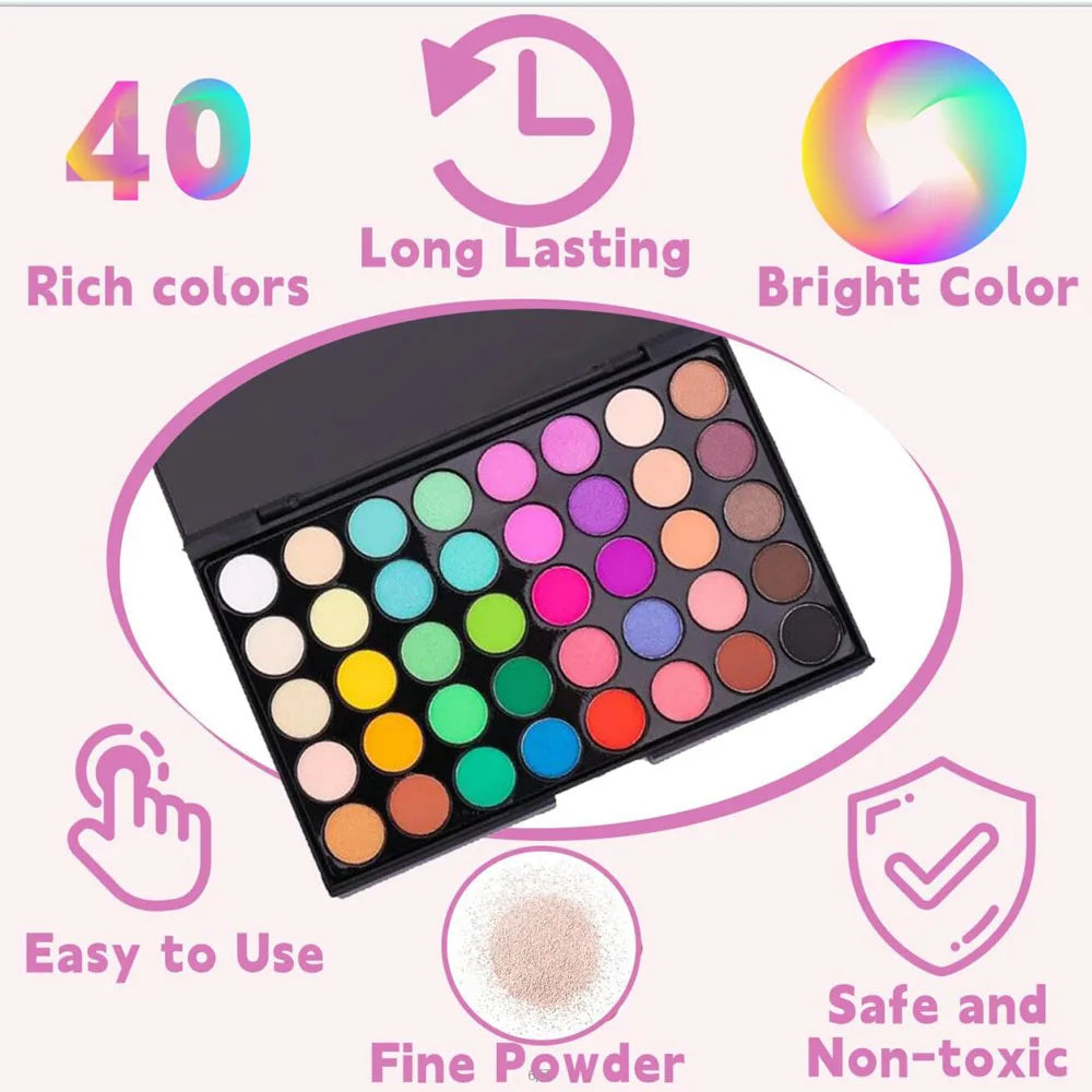 Paleta de Pigmentos 40 Colores – Efecto Degradado para Uñas