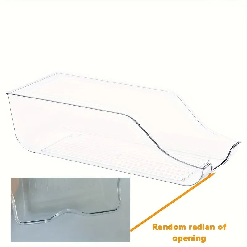 Organizador de Latas para Refrigerador — Cesta Apilable para Bebidas y Despensa