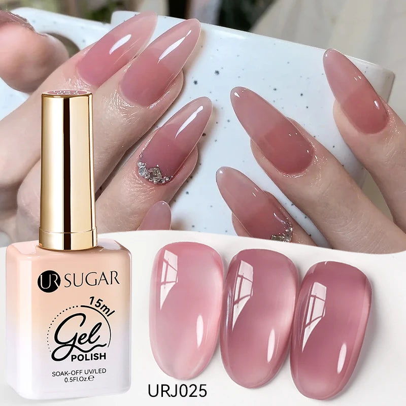 Esmalte Gel Semipermanente Jelly Nude — Set de Colores Nude