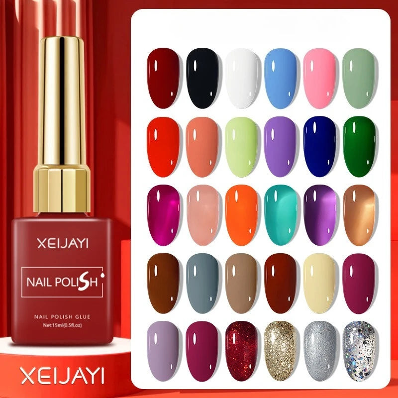 Esmalte Gel Semipermanente Multicolor – Efecto Hielo/Transparente.