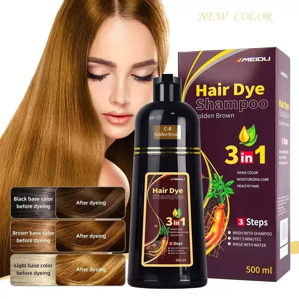 "Shampoo Tinte Instantáneo 3en1 Cubre Canas"