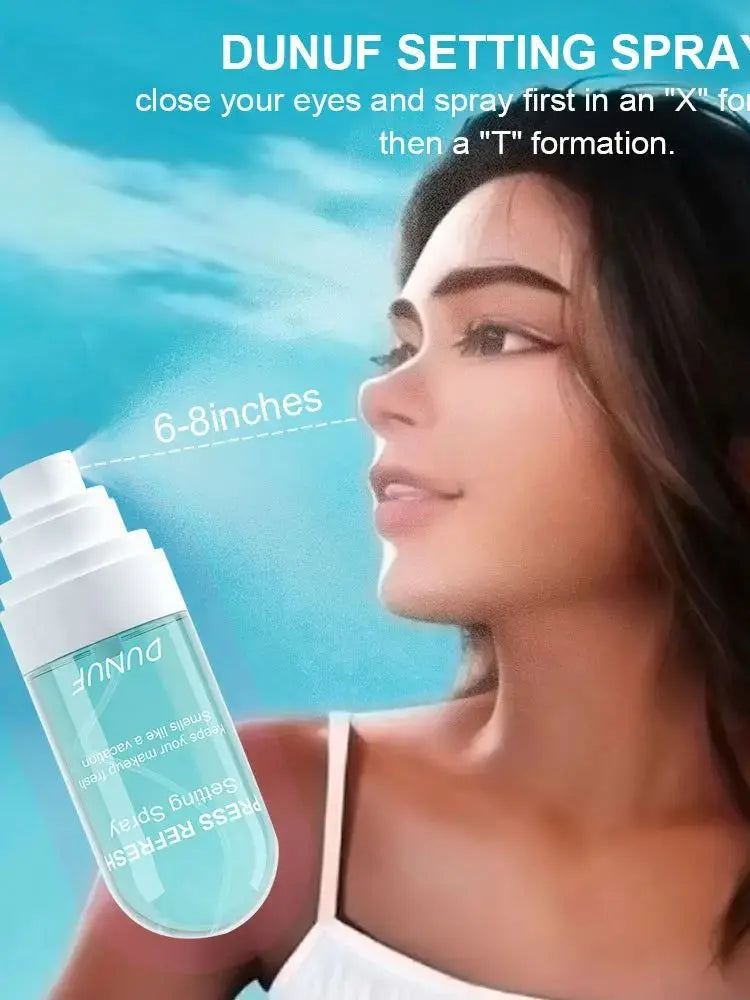 Spray Fijador de Maquillaje Refrescante DUNUF – Hidratante Efecto Larga Duración