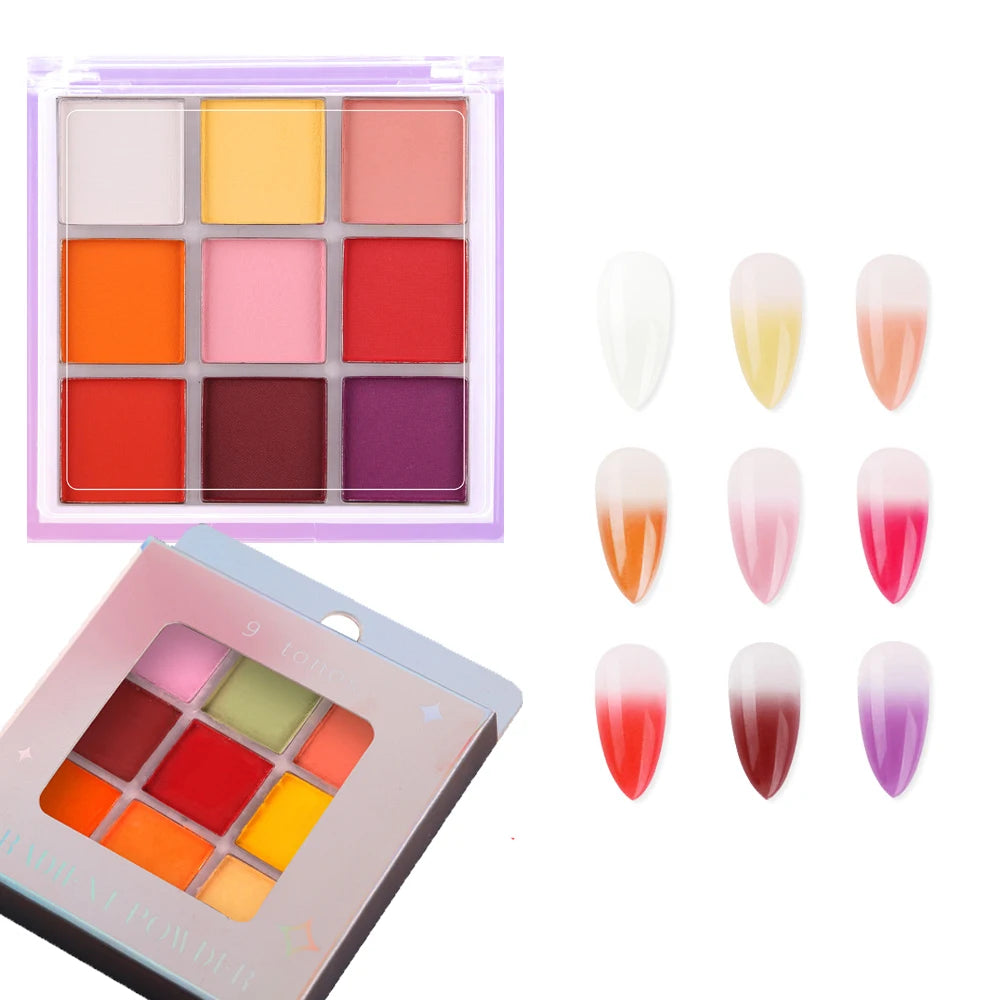 Paleta de Pigmentos 40 Colores – Efecto Degradado para Uñas