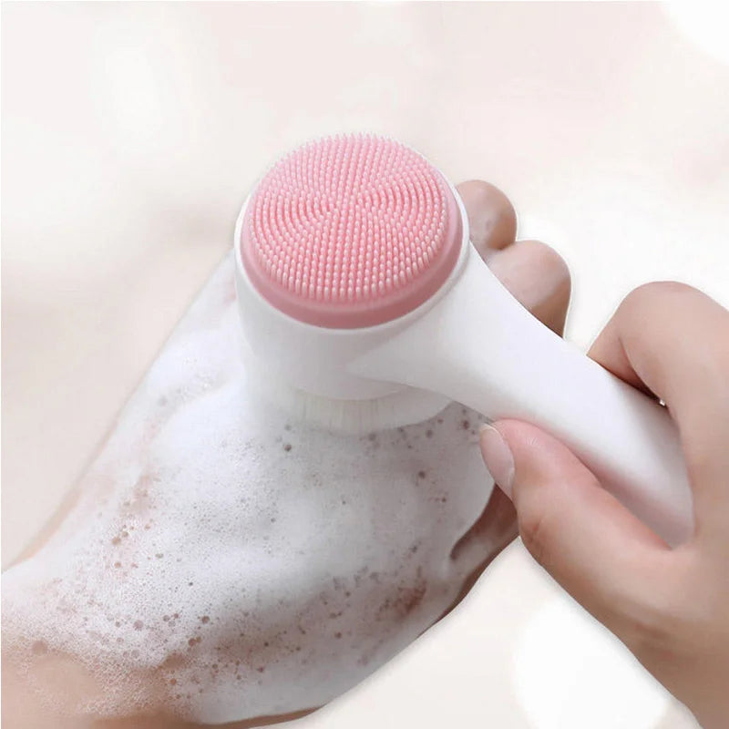 Cepillo Facial 3D de Silicona – Limpieza Profunda y Exfoliación Suave
