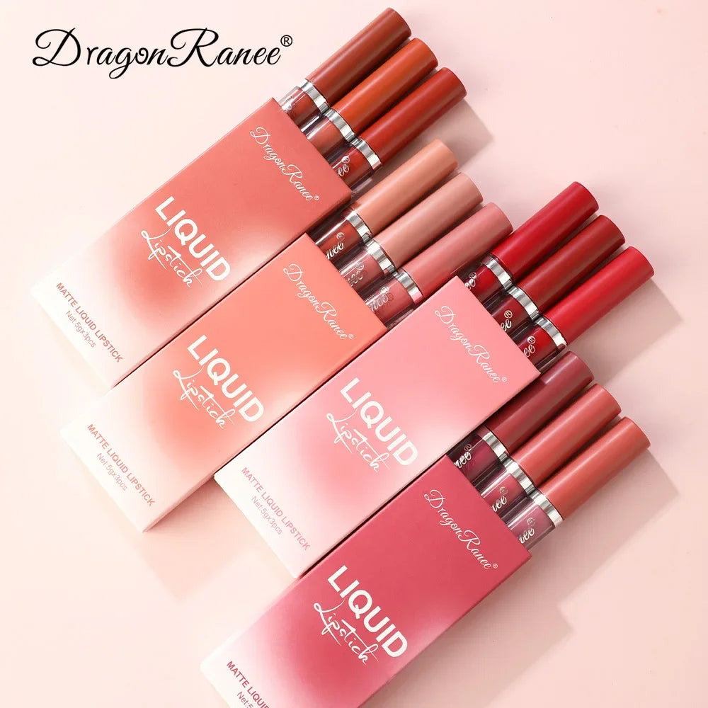💄 Velvet Kiss – Set de 3 Labiales Líquidos Mate ✨