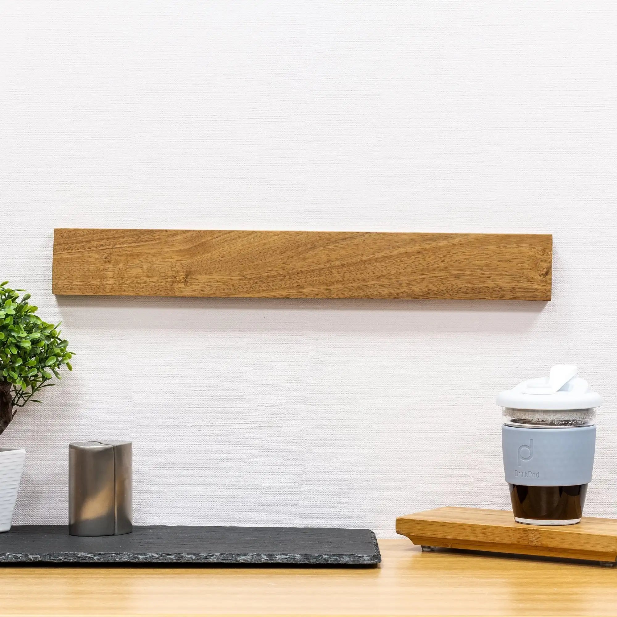 Portacuchillos Magnético de Pared – Madera de Acacia, 40cm