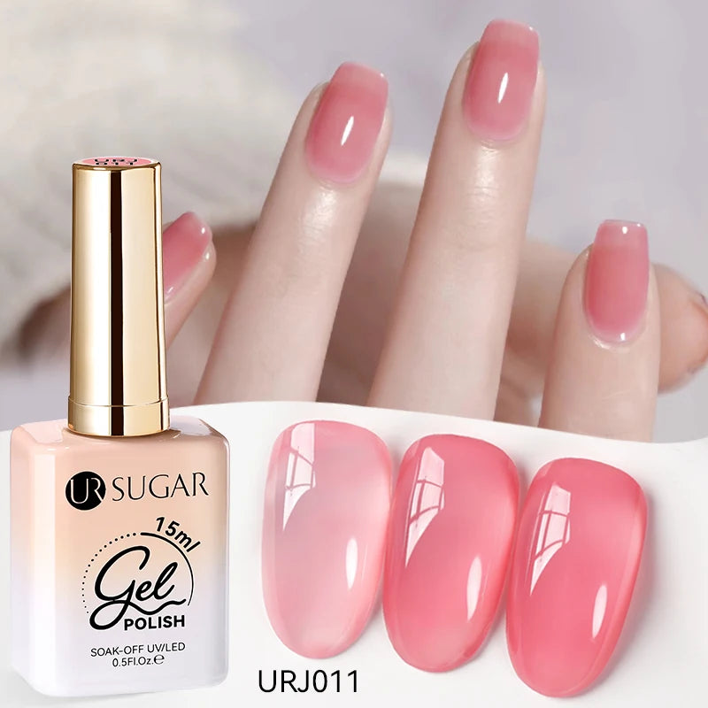 Esmalte Gel Semipermanente Jelly Nude — Set de Colores Nude