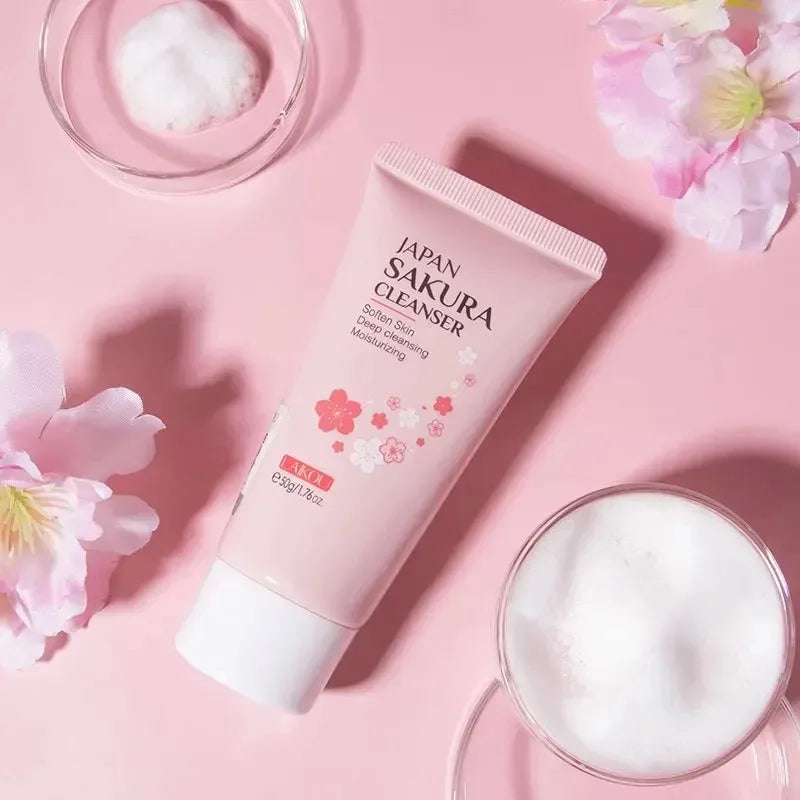Limpiador Facial Sakura – Espuma Purificante con Flor de Cerezo 50g