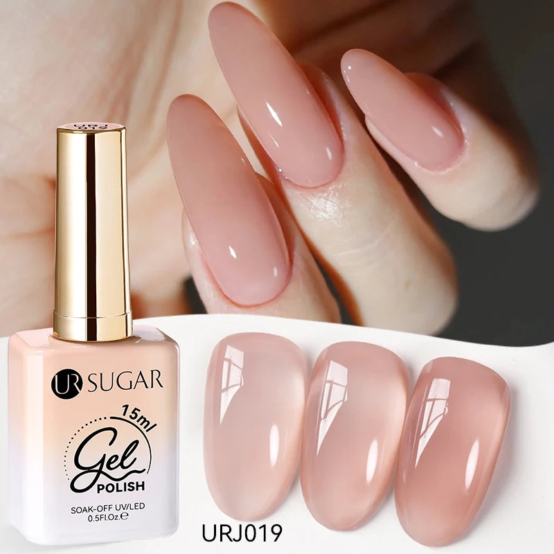 Esmalte Gel Semipermanente Jelly Nude — Set de Colores Nude