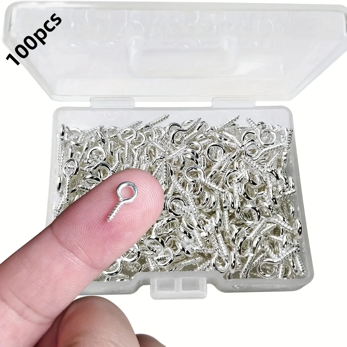 Set 100pcs Tornillos con Ojillo para Manualidades y Bisutería.