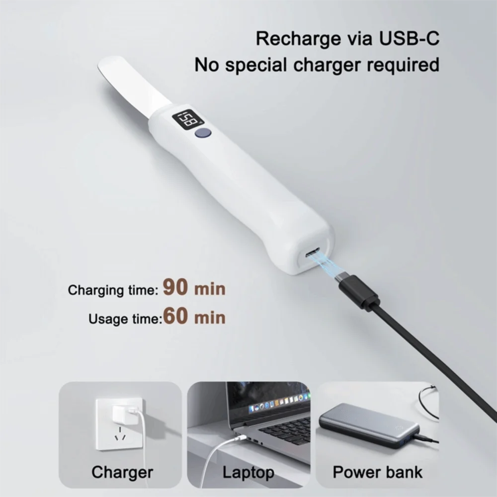 Espátula Eléctrica Calentadora para Mantequilla Recargable