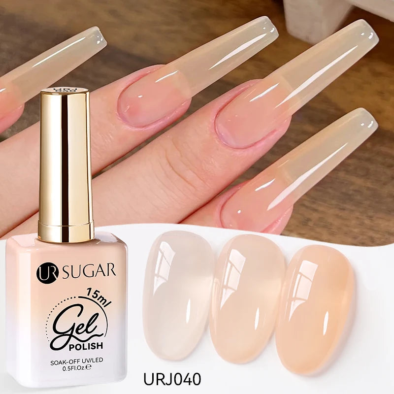 Esmalte Gel Semipermanente Jelly Nude — Set de Colores Nude