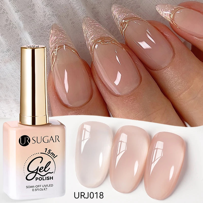 Esmalte Gel Semipermanente Jelly Nude — Set de Colores Nude