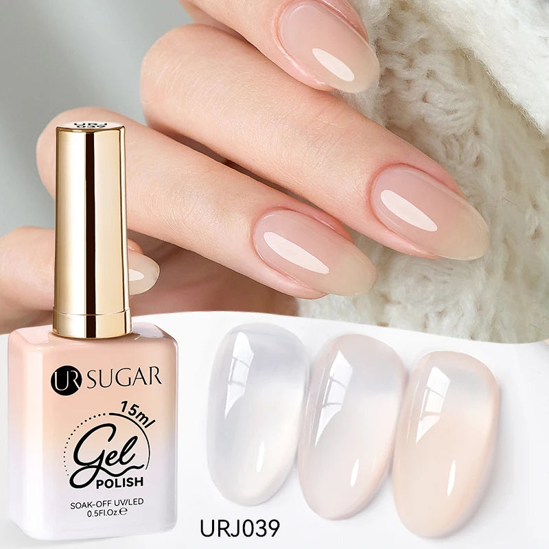 Esmalte Gel Semipermanente Jelly Nude — Set de Colores Nude
