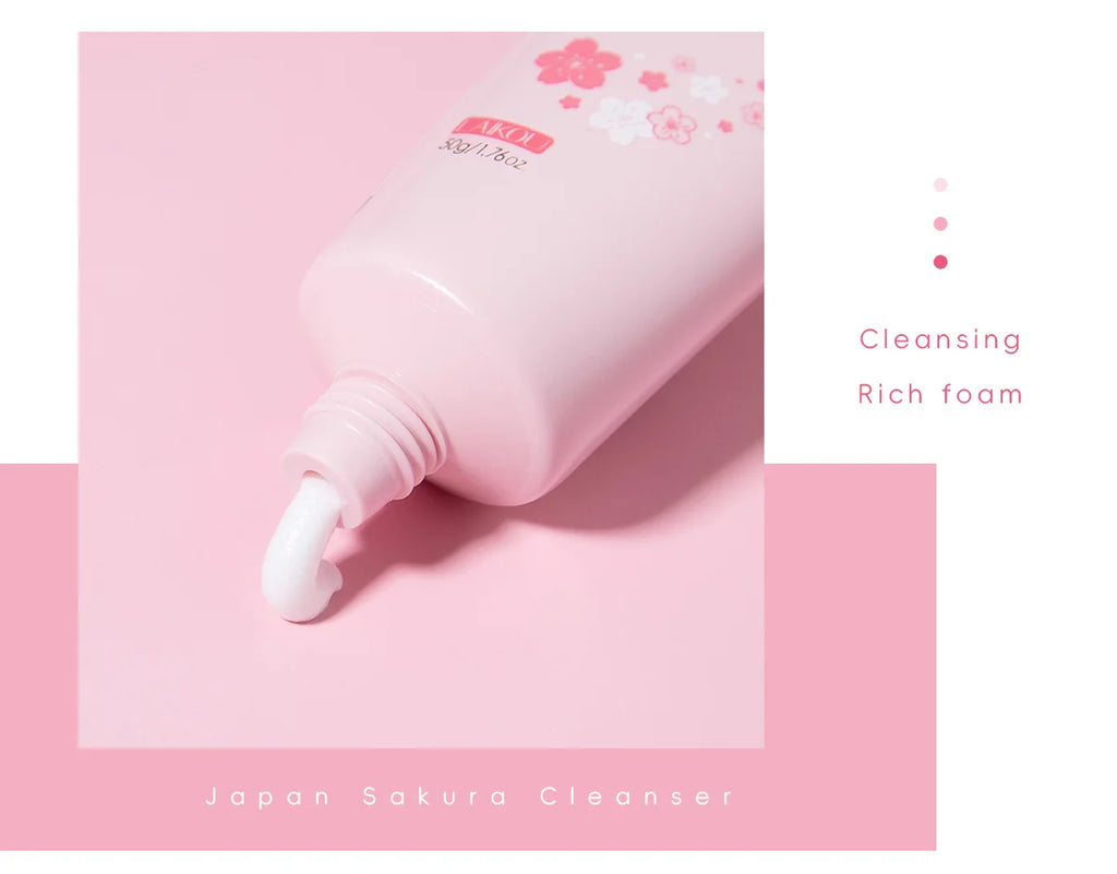 Limpiador Facial Sakura – Espuma Purificante con Flor de Cerezo 50g