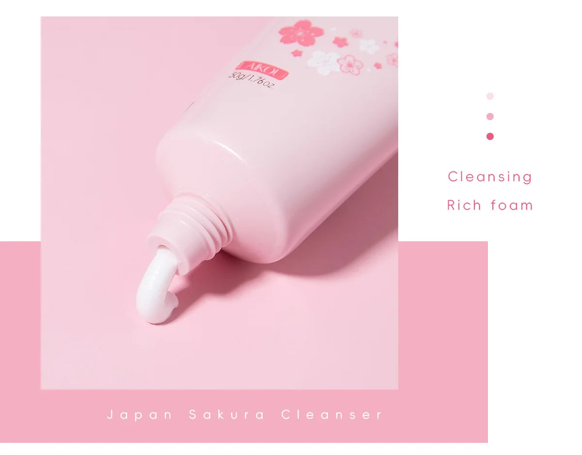 Limpiador Facial Sakura – Espuma Purificante con Flor de Cerezo 50g
