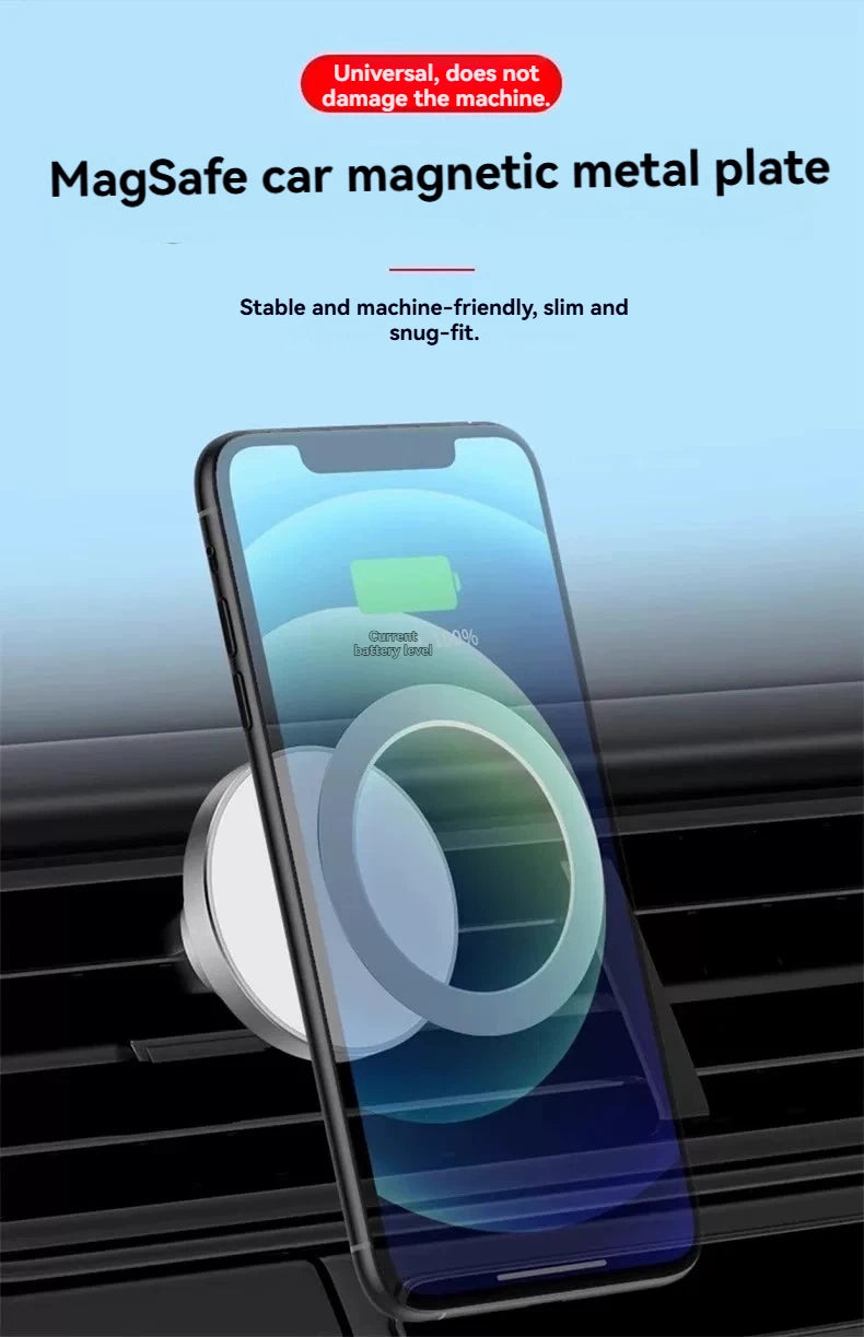 Car Mount Vacuum Magnetic Holder Foldable Strong Suction Stand For Cell Phone For phone with Magnetic sheet and Live Streaming