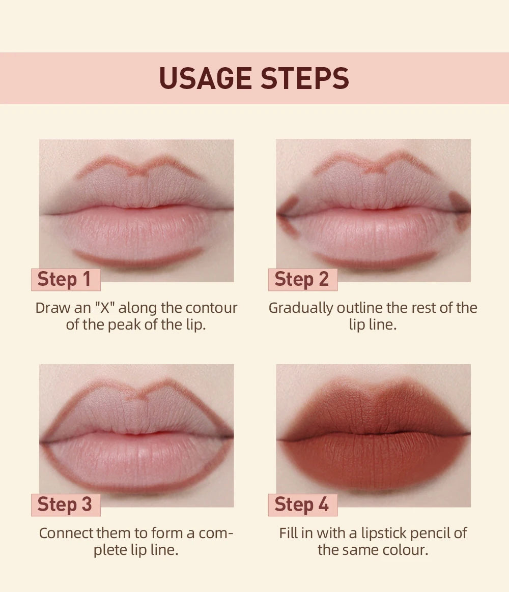 Set Lipliner + Labial Mate Nude QIBEST.