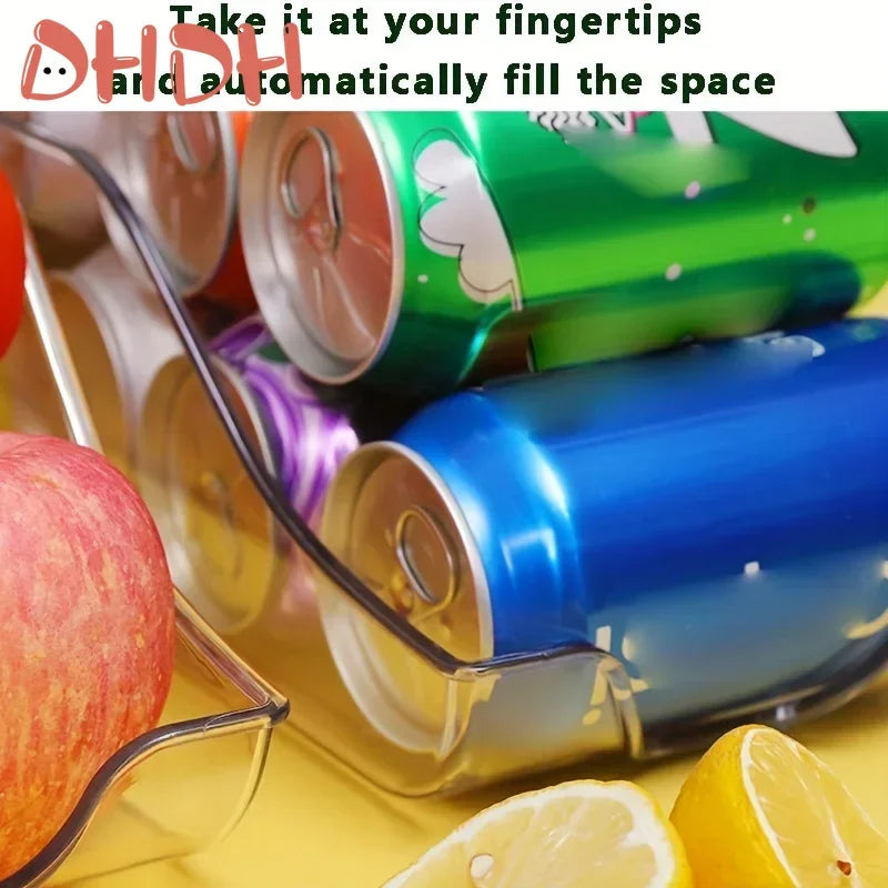 Organizador de Latas para Refrigerador — Cesta Apilable para Bebidas y Despensa