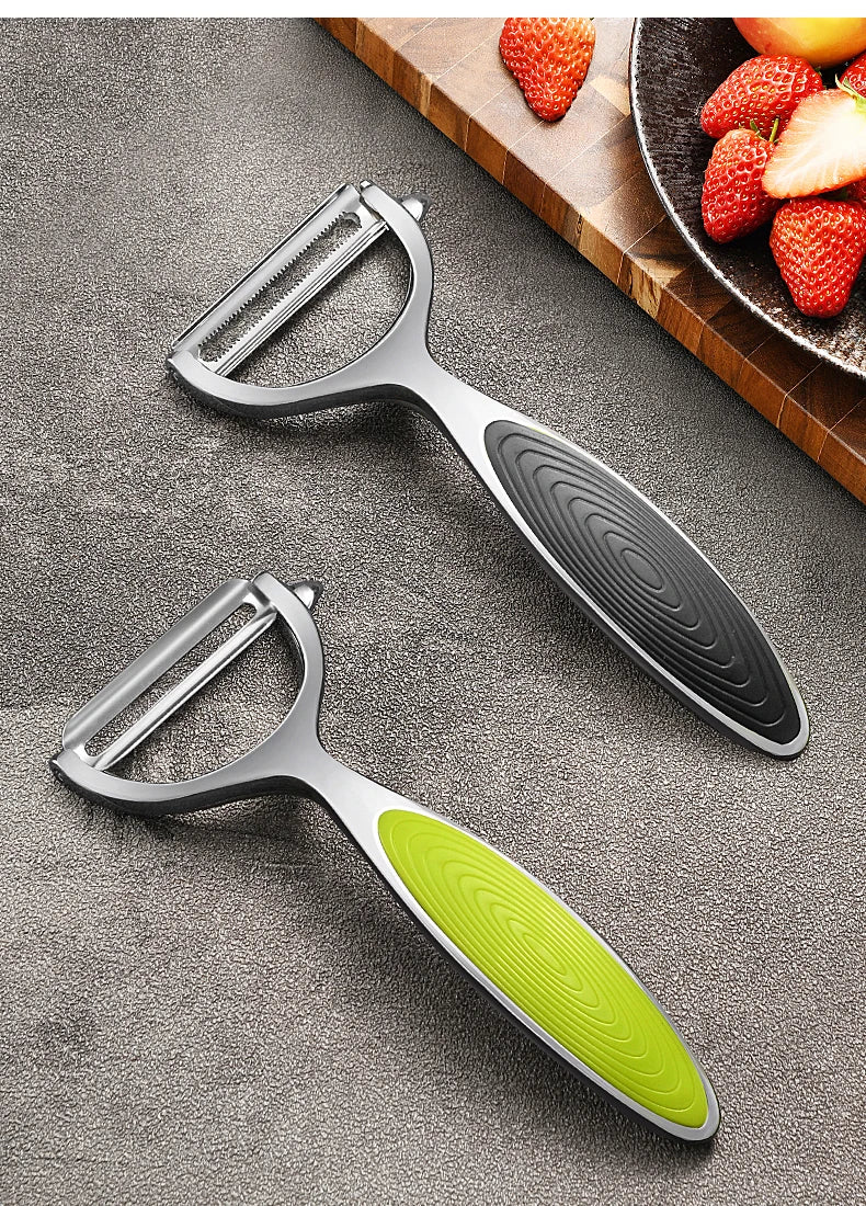 Pelador de Verduras de Acero Inoxidable — Multifuncional para Papa, Zanahoria y Frutas