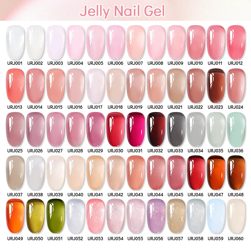 Esmalte Gel Semipermanente Jelly Nude — Set de Colores Nude