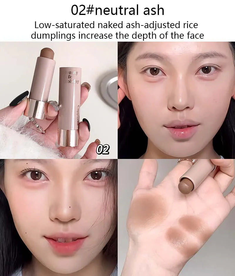 Stick Contour 3D Hidratante – Efecto Sedoso, Larga Duración, Mate Natural para Nariz y Sombreado