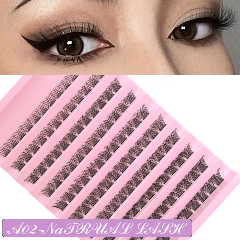 Kit de Pestañas DIY Profesional – Extensión de Pestañas Individuales en Racimo, Mirada Intensa y Natural al Instante, Fácil de Aplicar Tú Misma en Casa Sin Salón, Incluye Pegamento de Larga Duración, Sellador, Pinzas de Precisión y Removedor