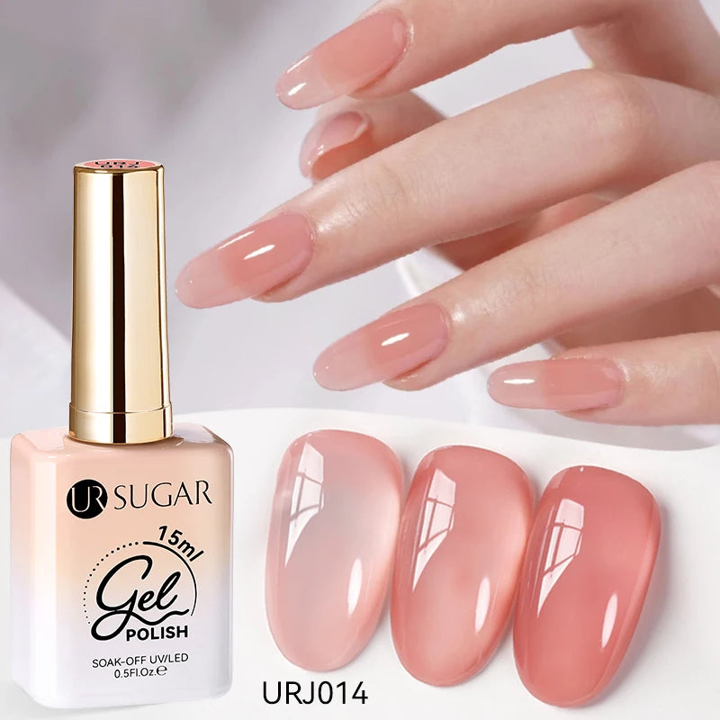 Esmalte Gel Semipermanente Jelly Nude — Set de Colores Nude