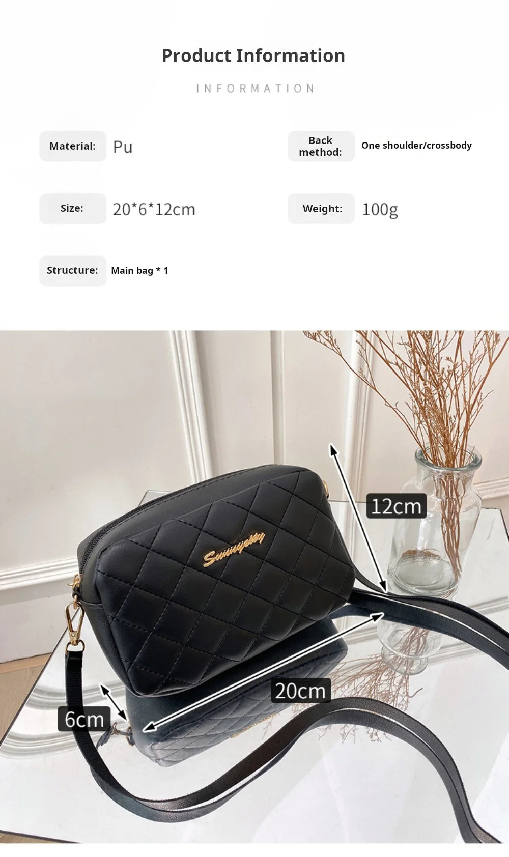 Bolso Acolchado Mini Crossbody