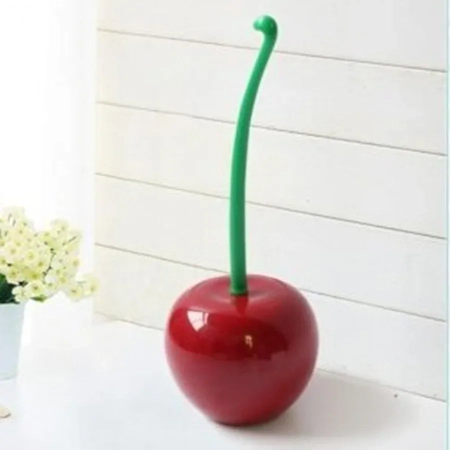 Cepillo para Baño Diseño Cereza — Soporte Decorativo para WC