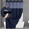Cortina de Baño Doble Capa Waffle Impermeable – Sin Ganchos, 183x190cm