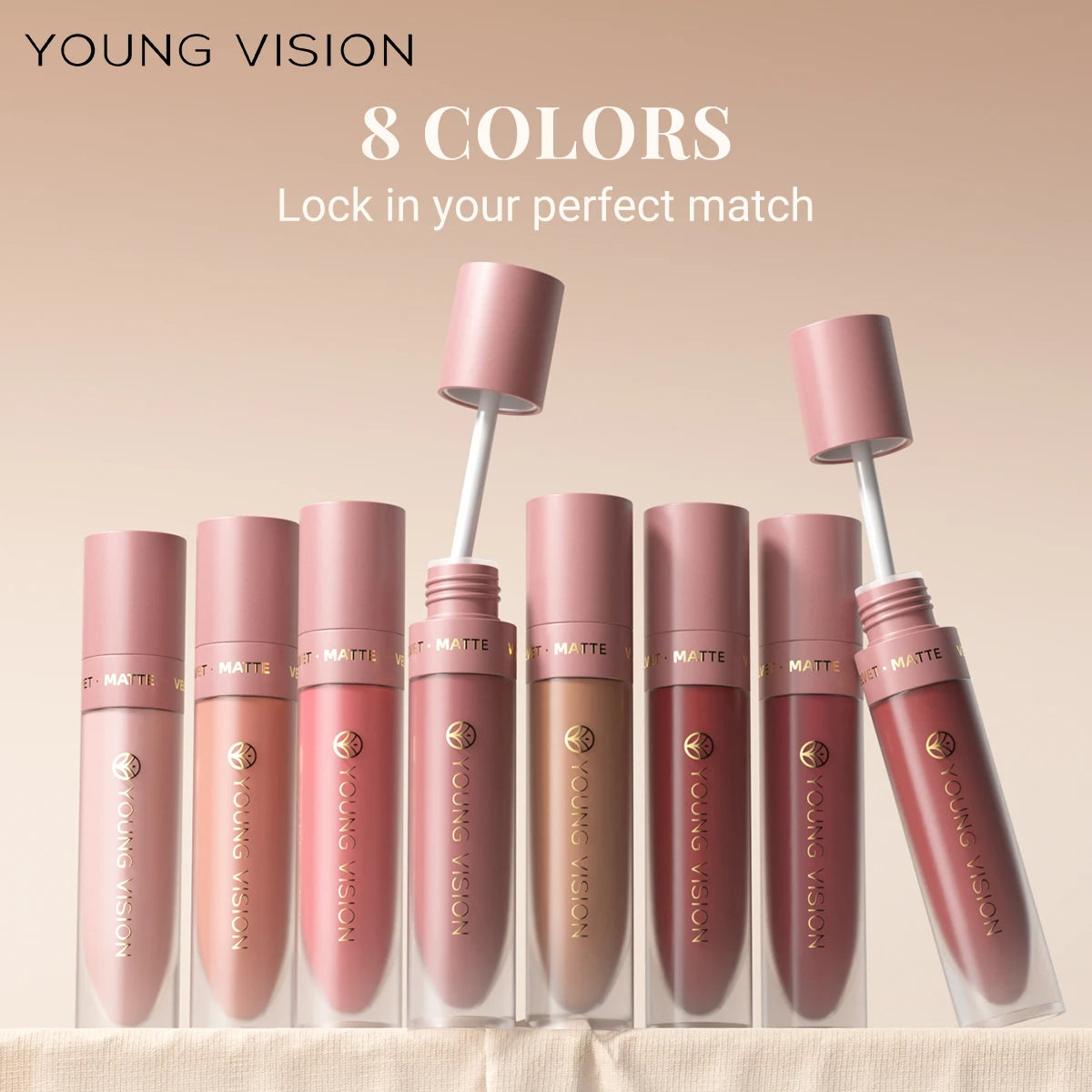 Labial Líquido Mate DUNUF 8 Colores.
