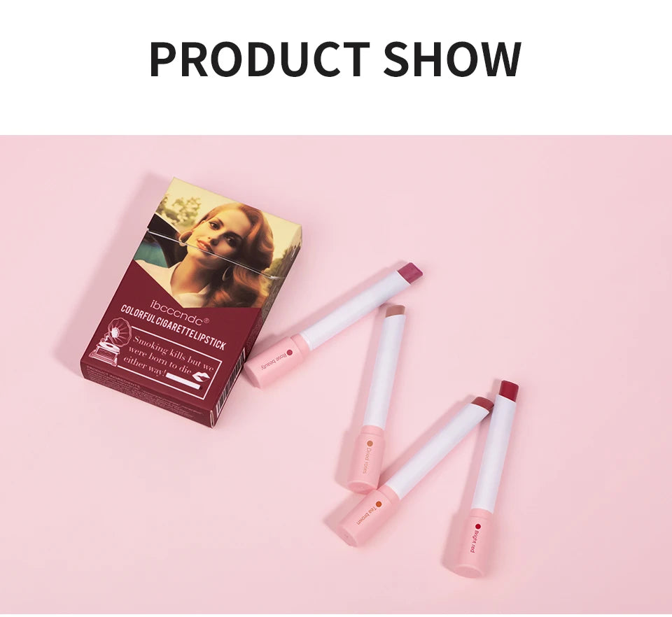 Set de 4 Labiales Mate Larga Duración – Resistente al Agua
