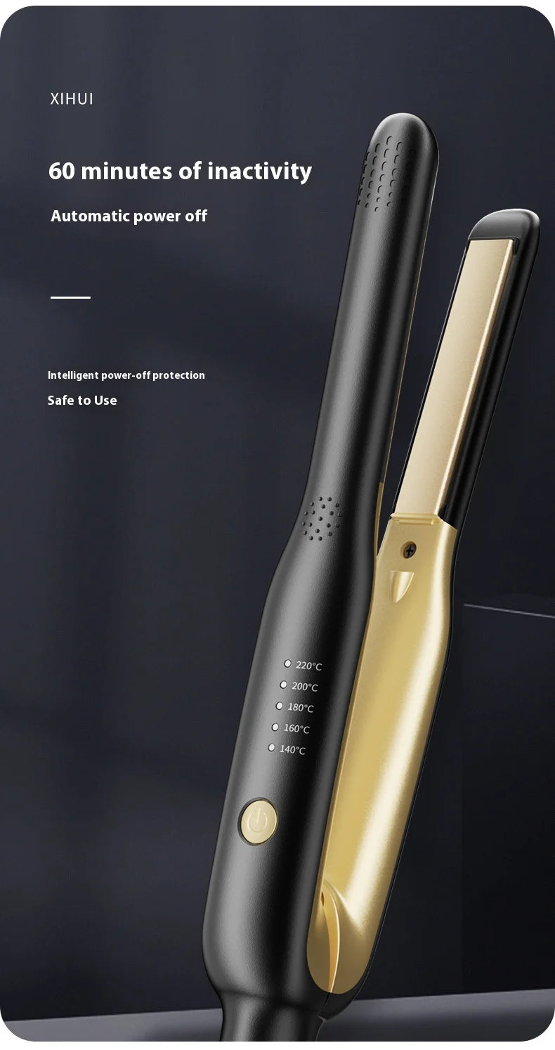 Plancha y Rizador 2 en 1 Mini – Cerámica de Calentamiento Rápido 140-220°C, Portátil para Cabello Corto