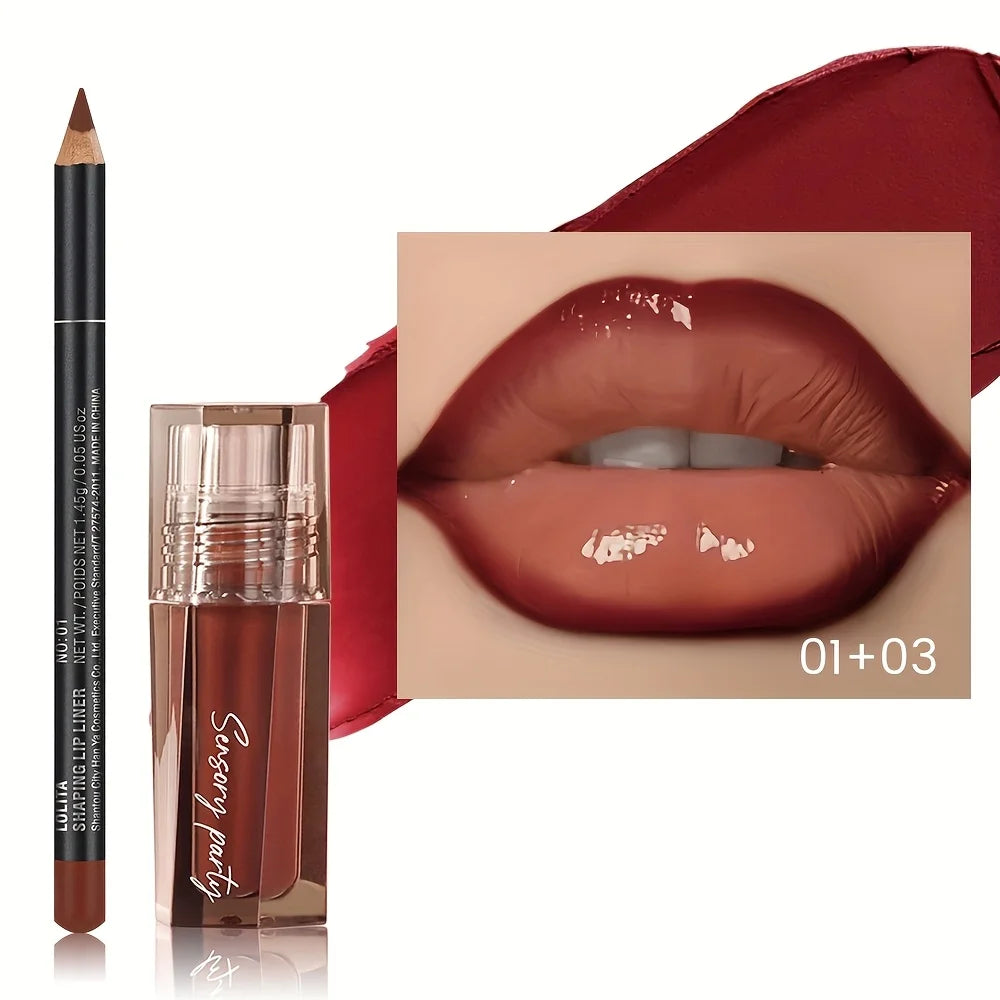 Kit Delineador + Gloss Labial Hidratante 3D