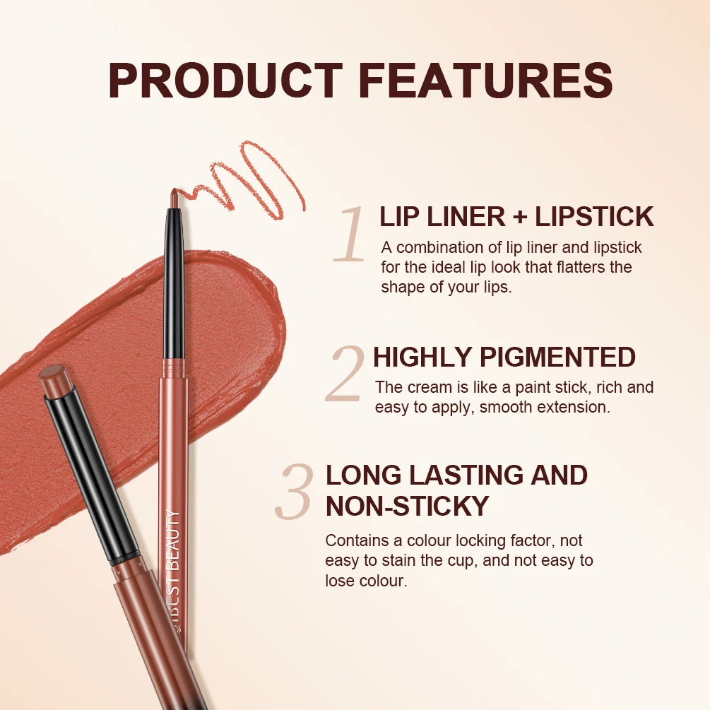 Set Lipliner + Labial Mate Nude QIBEST.