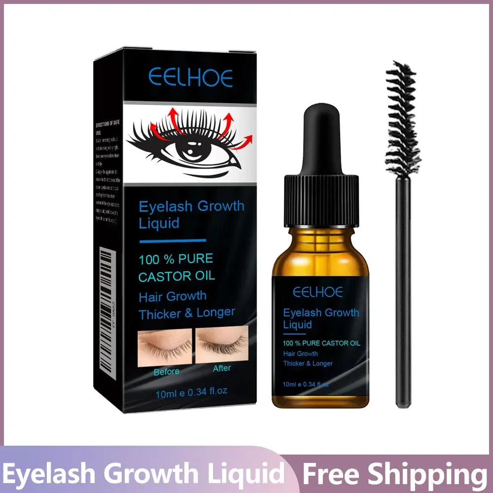 Sérum de Crecimiento para Pestañas y Cejas con Aceite de Ricino 100% Puro