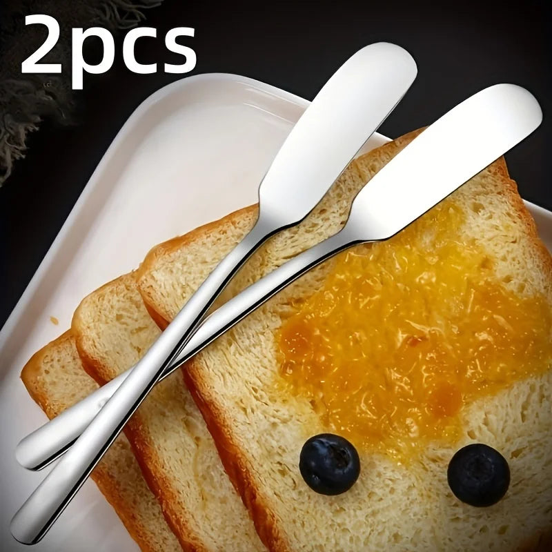 Set de 2 Cuchillos Untadores de Mantequilla – Acero Inoxidable 🧈🔪