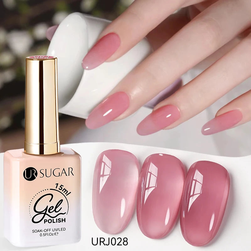 Esmalte Gel Semipermanente Jelly Nude — Set de Colores Nude