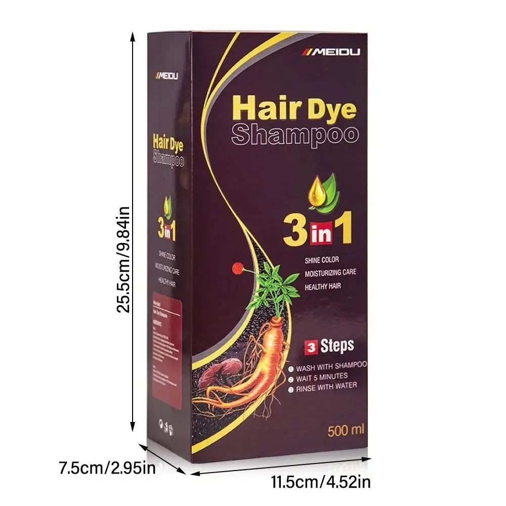 "Shampoo Tinte Instantáneo 3en1 Cubre Canas"