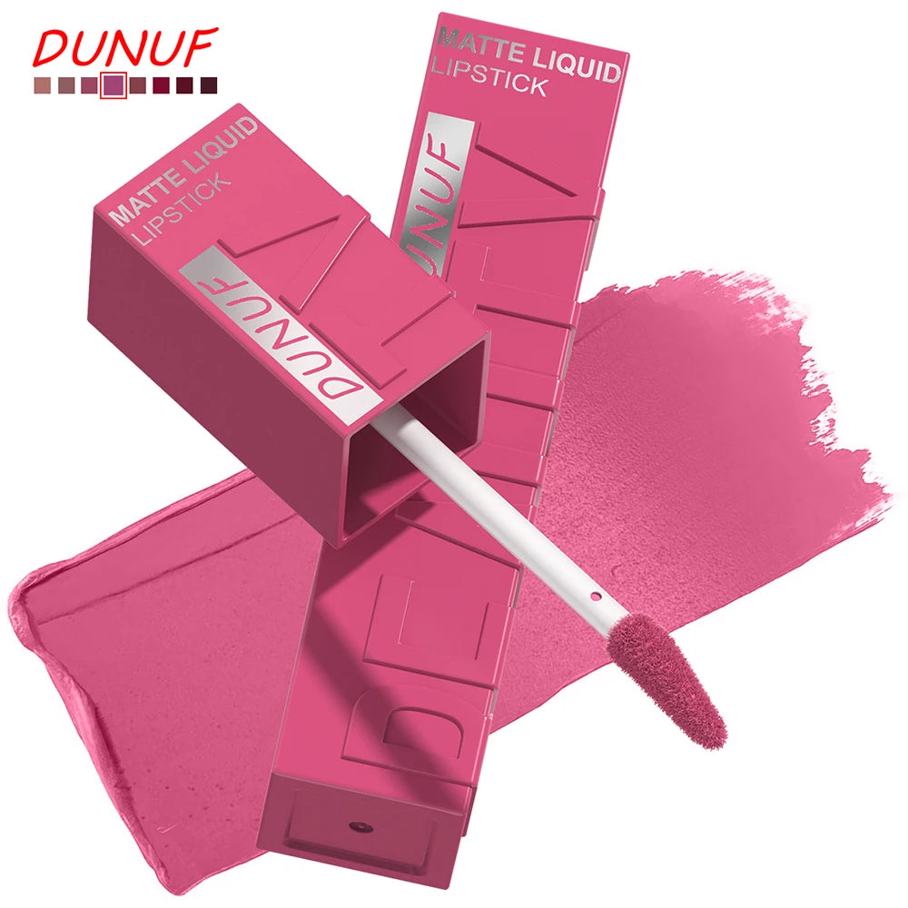 Labial Líquido Mate DUNUF 8 Colores.