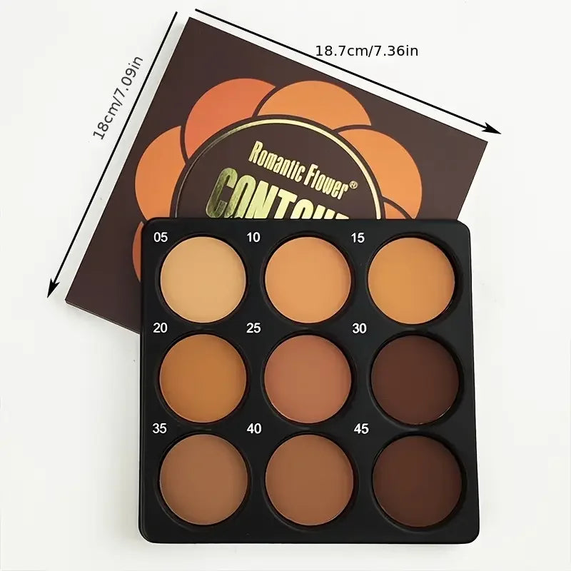 Paleta de Contorno 9 Colores – Bronce Oscuro para Contornear y Definir