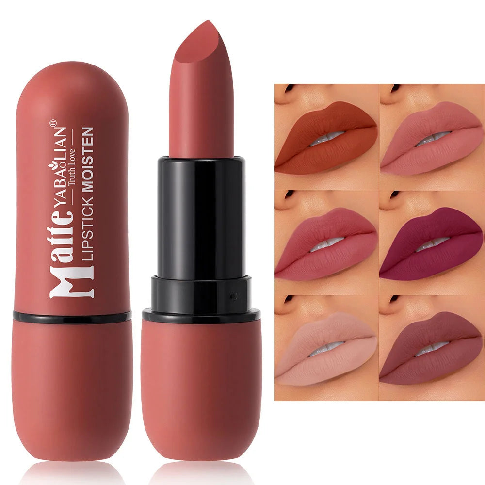 Labial Mate 6 Colores Ultra Suave