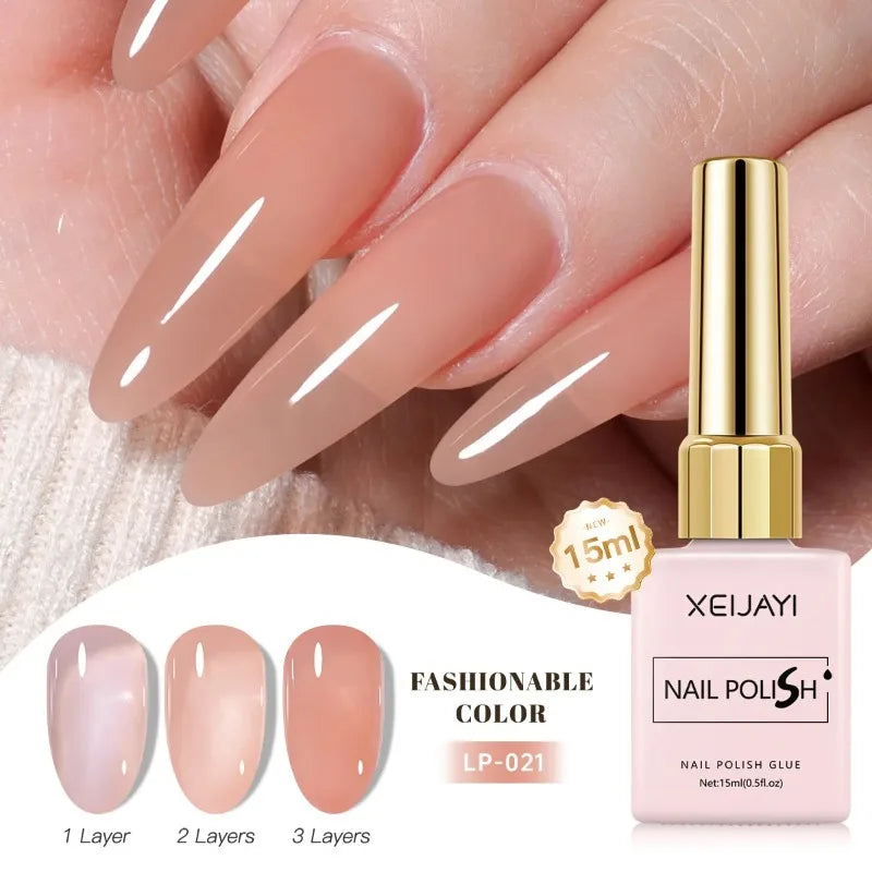 Esmalte Gel Semipermanente Multicolor – Efecto Hielo/Transparente.