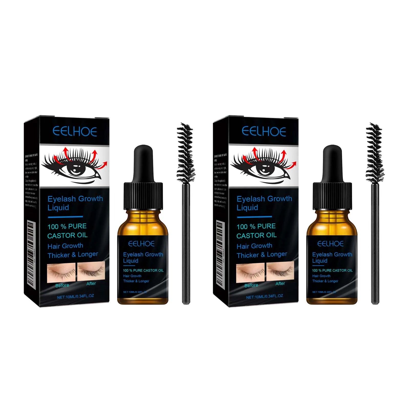 Sérum de Crecimiento para Pestañas y Cejas con Aceite de Ricino 100% Puro