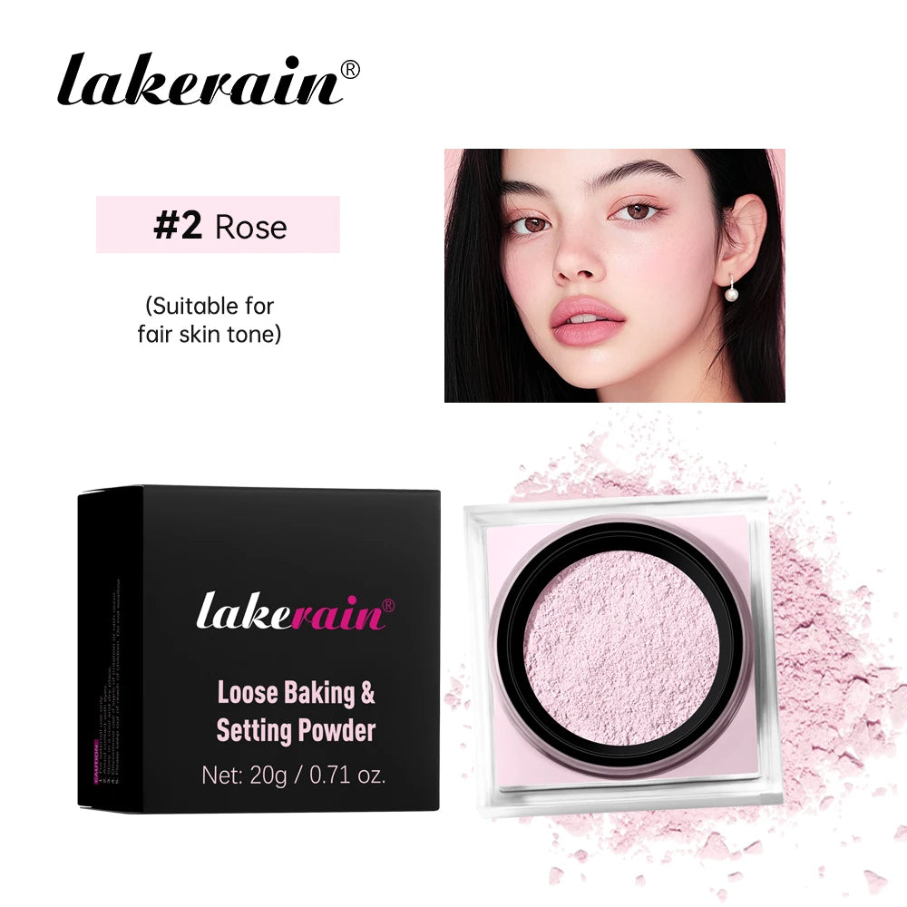 Nombre: Polvo Suelto Efecto Baking – Lakerain, Cobertura Natural.