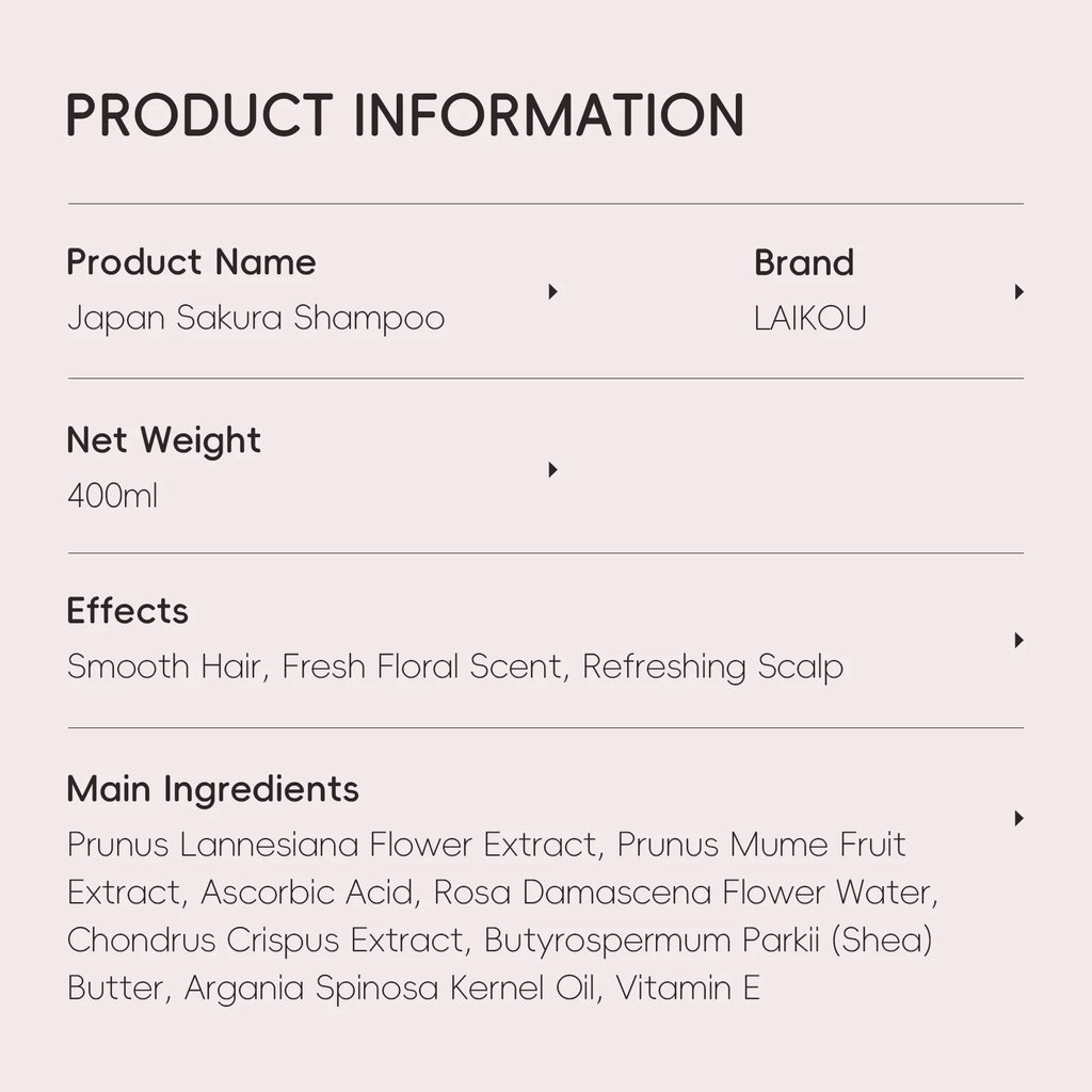 "Shampoo Sakura Reparador Anti-Frizz"