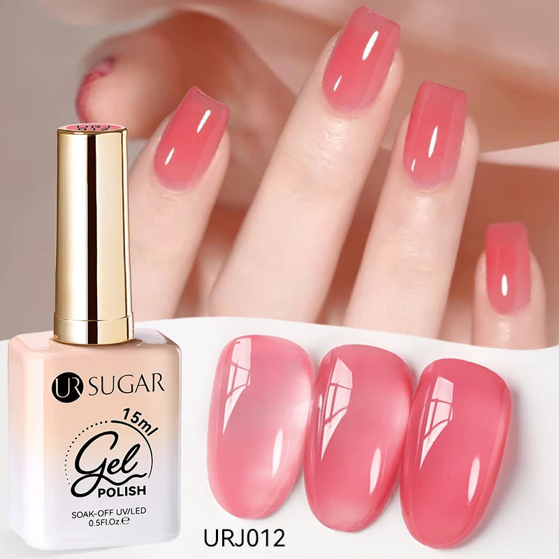 Esmalte Gel Semipermanente Jelly Nude — Set de Colores Nude