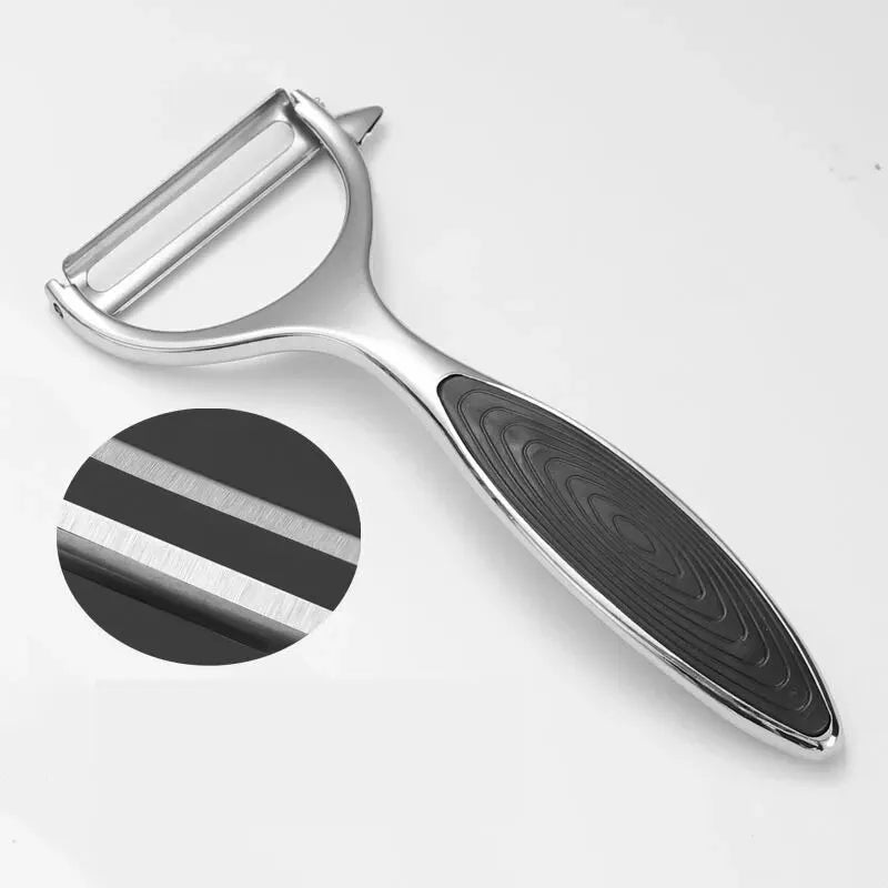 Pelador de Verduras de Acero Inoxidable — Multifuncional para Papa, Zanahoria y Frutas