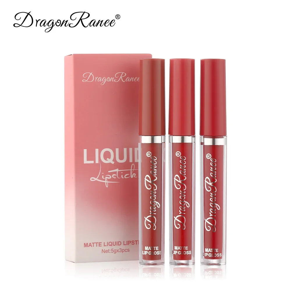💄 Velvet Kiss – Set de 3 Labiales Líquidos Mate ✨